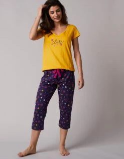 Pantacourt De Pyjama Imprimé étoiles Estrella - Coton -Célèbre Lingerie Magasin 703025 C01 zoomx vue2