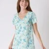 Tee-shirt Pyjama Manches Courtes Imprimé Floral -Célèbre Lingerie Magasin 703042 C01 zoomx
