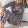 Pyjama Pantalon Polaire, Toucher Peluche -Célèbre Lingerie Magasin 703057 C01 zoomx