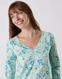 Tee-shirt Pyjama Manches Longues Imprimé Floral -Célèbre Lingerie Magasin 703073 C01 zoomx vue4