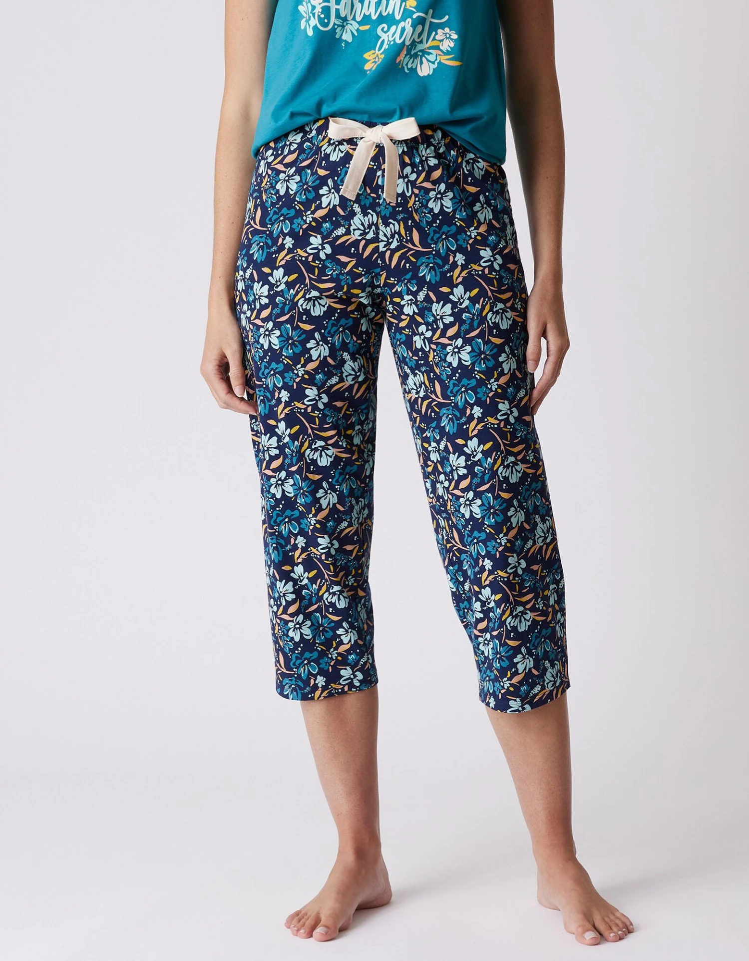 Pantalon Court Pyjama Imprimé Floral 3 Pantalon Court Pyjama Imprimé Floral