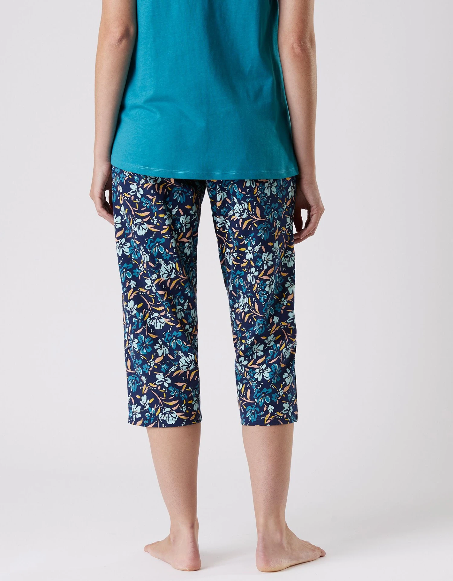 Pantalon Court Pyjama Imprimé Floral 4 Pantalon Court Pyjama Imprimé Floral – Image 2