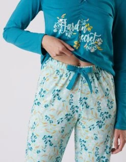 Pantalon Pyjama Coton Imprimé Floral -Célèbre Lingerie Magasin 703077 C01 zoomx vue4