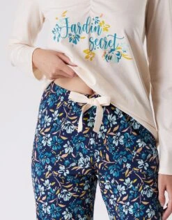 Pantalon Pyjama Coton Imprimé Floral -Célèbre Lingerie Magasin 703077 C02 zoomx vue3