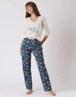 Pantalon Pyjama Coton Imprimé Floral -Célèbre Lingerie Magasin 703077 C02 zoomx vue7