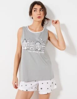 Pyjama Short Fantaisie Ville étoilée