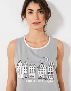 Pyjama Short Fantaisie Ville étoilée -Célèbre Lingerie Magasin 703082 C02 zoomx vue3