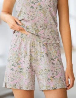 Pyjama Short Volanté Imprimé Fleuri. -Célèbre Lingerie Magasin 703106 C01 zoomx vue4