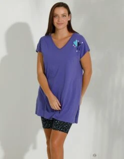 Pyjama Cycliste Coton Imprimé Coeur -Célèbre Lingerie Magasin 703108 C01 zoomx vue4