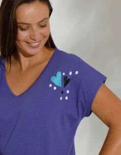 Pyjama Cycliste Coton Imprimé Coeur -Célèbre Lingerie Magasin 703108 C01 zoomx vue6