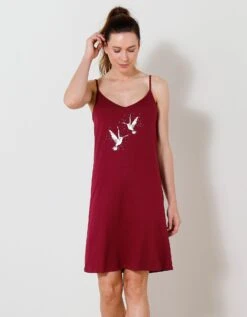 Nuisette Coton Fines Bretelles Motif «oiseaux» 13 Nuisette Coton Fines Bretelles Motif «oiseaux» -Célèbre Lingerie Magasin 703123 C01 zoomx vue5