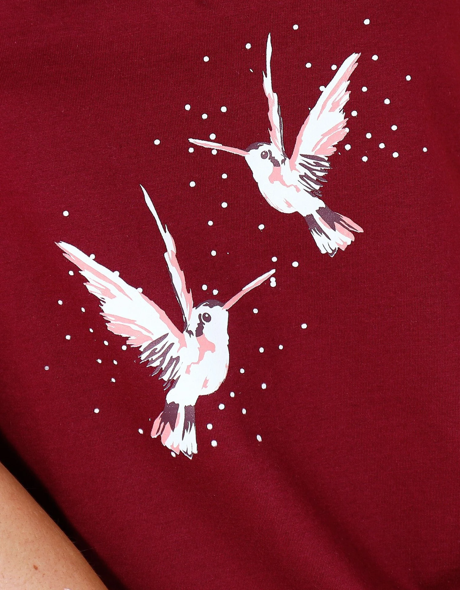 Nuisette Coton Fines Bretelles Motif «oiseaux» 9 Nuisette Coton Fines Bretelles Motif «oiseaux» – Image 7