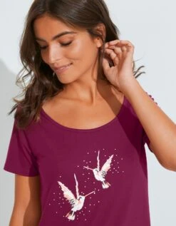 Pyjacourt En Coton Imprimé Oiseaux -Célèbre Lingerie Magasin 703126 C01 zoomx vue3