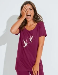 Pyjacourt En Coton Imprimé Oiseaux -Célèbre Lingerie Magasin 703126 C01 zoomx vue5