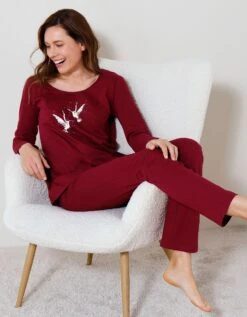 Pyjama Manches Longues Coton Imprimé « oiseaux » -Célèbre Lingerie Magasin 703127 C01 zoomx vue3