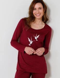 Pyjama Manches Longues Coton Imprimé « oiseaux » -Célèbre Lingerie Magasin 703127 C01 zoomx vue5