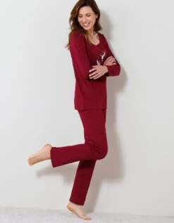 Pyjama Manches Longues Coton Imprimé « oiseaux » -Célèbre Lingerie Magasin 703127 C01 zoomx vue7