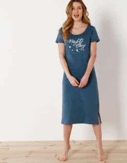 Chemise De Nuit Version Longue – Imprimé Night Sky