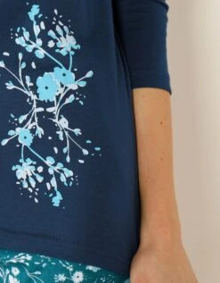 Tee-shirt Manches Longues – Marine -Célèbre Lingerie Magasin 703146 C01 zoom detailRFP