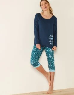 Tee-shirt Manches Longues – Marine -Célèbre Lingerie Magasin 703146 C01 zoomx vue4