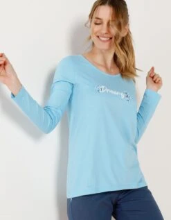 Tee-shirt Manches Longues – Turquoise