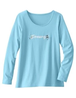 Tee-shirt Manches Longues – Turquoise -Célèbre Lingerie Magasin 703147 C01 zoomx vue6