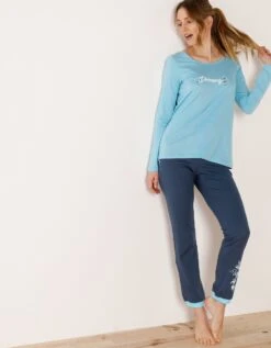 Pantalon De Pyjama – Uni Marine -Célèbre Lingerie Magasin 703154 C01 zoomx vue5