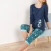 Pantacourt De Pyjama – Fleuri émeraude -Célèbre Lingerie Magasin 703157 C01 zoomx