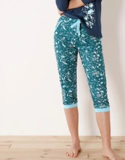 Pantacourt De Pyjama – Fleuri émeraude 9 Pantacourt De Pyjama – Fleuri émeraude -Célèbre Lingerie Magasin 703157 C01 zoomx vue2