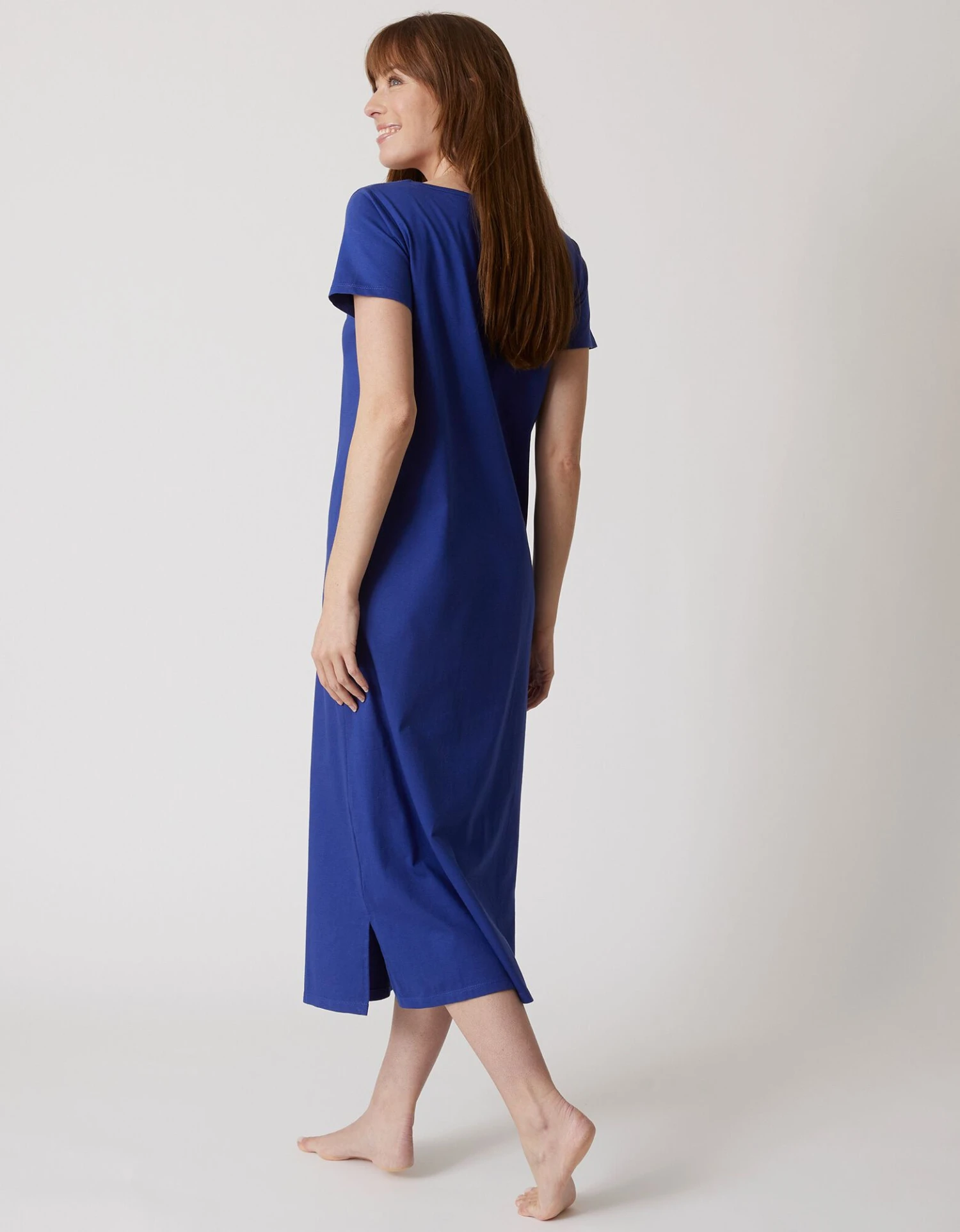 Chemise De Nuit Longue Manches Courtes Motif «rosaces » 5 Chemise De Nuit Longue Manches Courtes Motif «rosaces » – Image 3