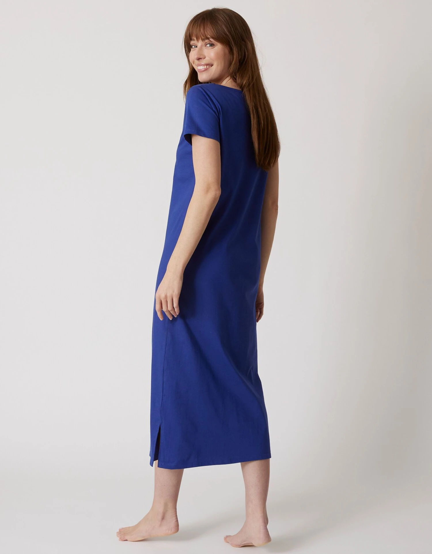 Chemise De Nuit Longue Manches Courtes Motif «rosaces » 7 Chemise De Nuit Longue Manches Courtes Motif «rosaces » – Image 5