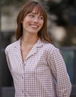 Pyjama Imprimé Carreaux - Col Tailleur -Célèbre Lingerie Magasin 703240 C02 zoomx vue6