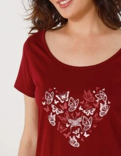 Chemise De Nuit Courtes Manches Courtes Motif «papillons» -Célèbre Lingerie Magasin 703280 C01 zoomx vue7