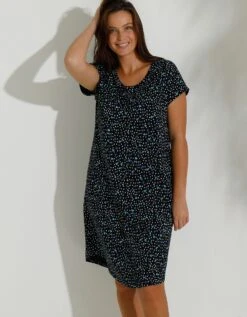 Chemise De Nuit Coton Imprimé "coeurs"