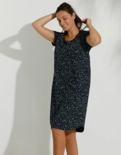 Chemise De Nuit Coton Imprimé "coeurs" -Célèbre Lingerie Magasin 703367 C01 zoomx vue3