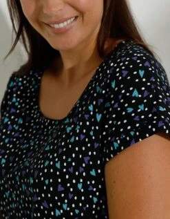 Chemise De Nuit Coton Imprimé "coeurs" -Célèbre Lingerie Magasin 703367 C01 zoomx vue5