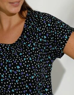 Chemise De Nuit Coton Imprimé "coeurs" -Célèbre Lingerie Magasin 703367 C01 zoomx vue7