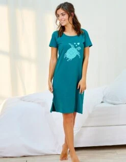Chemise De Nuit Courte Imprimé Tortue -Célèbre Lingerie Magasin 703463 C01 zoomx vue4