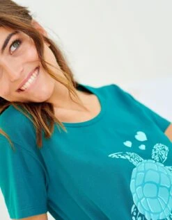 Chemise De Nuit Courte Imprimé Tortue -Célèbre Lingerie Magasin 703463 C01 zoomx vue5