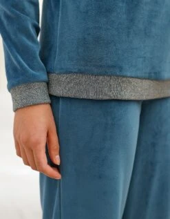 Pyjama Pantalon Velours Stretch Détails Scintillants -Célèbre Lingerie Magasin 703468 C01 zoomx vue7