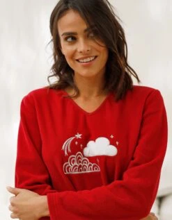 Pyjama Complet Nuages, Polaire Et Manches Longues -Célèbre Lingerie Magasin 703473 C01 zoomx vue3