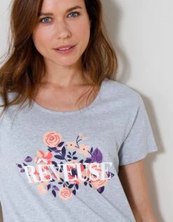 Chemise De Nuit Courte Imprimé "Rêveuse" -Célèbre Lingerie Magasin 703482 C01 zoomx vue5