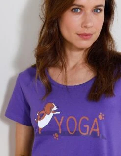 Chemise De Nuit Courte Imprimé "Yoga" -Célèbre Lingerie Magasin 703483 C01 zoomx vue3