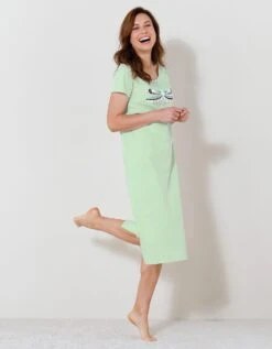 Chemise De Nuit Longue Imprimé "Libellule" 11 Chemise De Nuit Longue Imprimé "Libellule" -Célèbre Lingerie Magasin 703484 C01 zoomx vue5