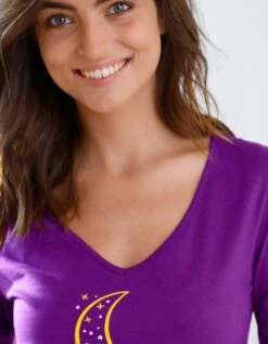 Tee-shirt Manches Longues Imprimé Lune Jersey Coton -Célèbre Lingerie Magasin 703553 C02 zoomx vue4