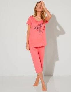 Pyjacourt Coton Imprimé "bouquet" -Célèbre Lingerie Magasin 703554 C01 zoomx vue4