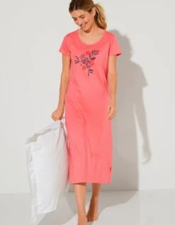 Chemise De Nuit Longue Imprimé "bouquet"