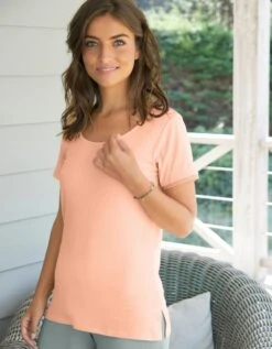 Tee-shirt Pyjama Maille Viscose Côtelée -Célèbre Lingerie Magasin 703590 C01 zoomx vue7