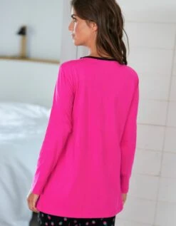 Tee-shirt Manches Longues Coton Uni Imprimé Placé "Enjoy" 11 Tee-shirt Manches Longues Coton Uni Imprimé Placé "Enjoy" -Célèbre Lingerie Magasin 703596 C01 zoomx vue3