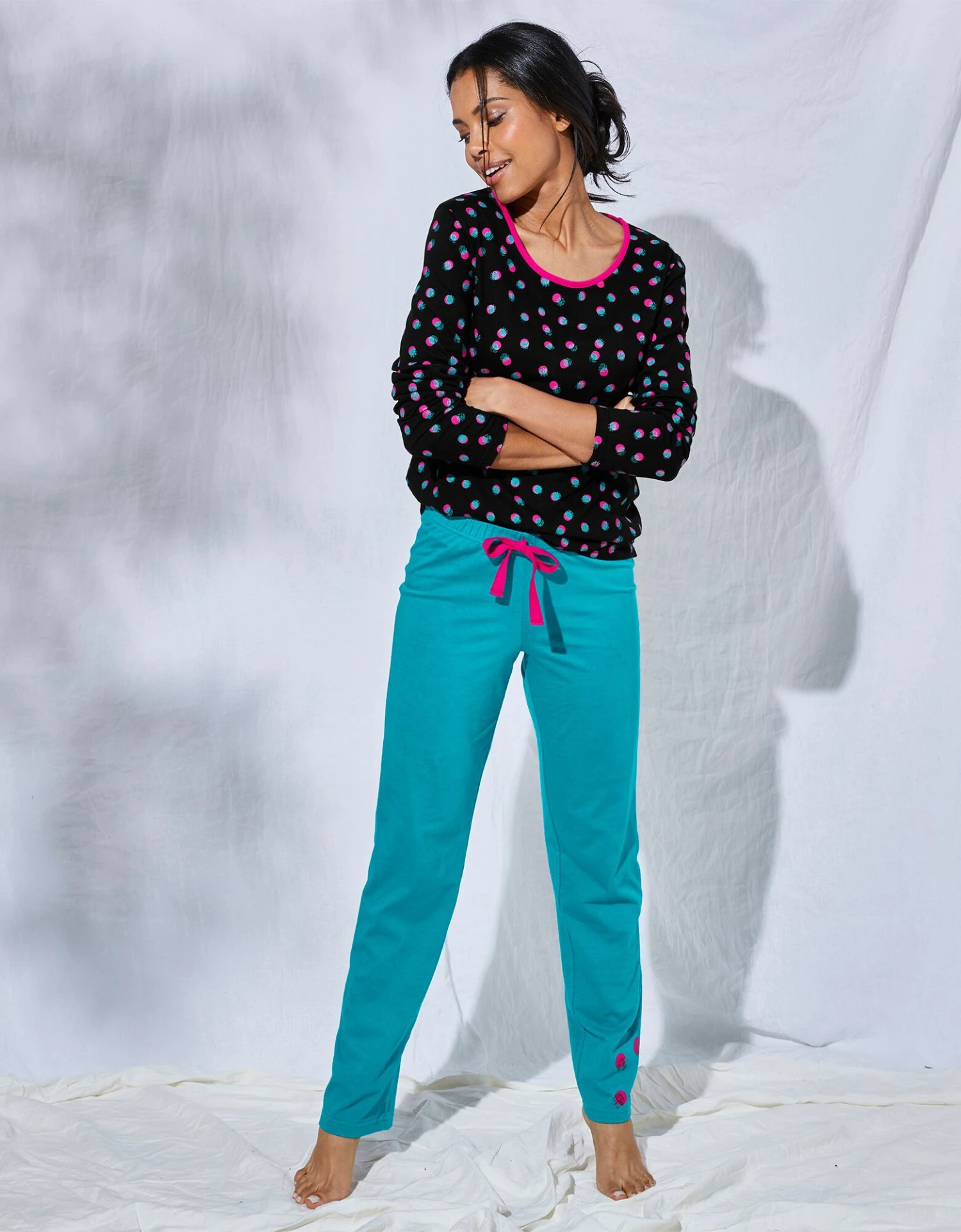 Tee-shirt Manches Longues Coton Enjoy Imprimé Pois 4 Tee-shirt Manches Longues Coton Enjoy Imprimé Pois – Image 2